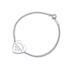 Tiffany & Co. Heart Tag Double Chain Bracelet